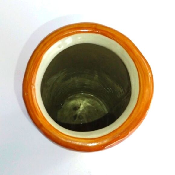 Aarong Bangladesh Tall Ceramic Flower Vase Folk Art Decoration Bohemian - Picture 4 of 7